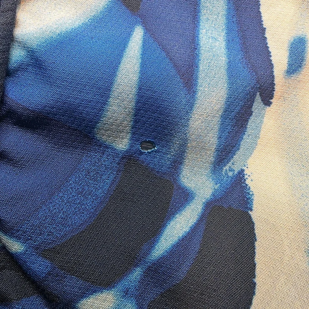 Nike Swim Shorts Mens M Blue Geometric Print Mesh Liner Zip Pocket Elastic Waist